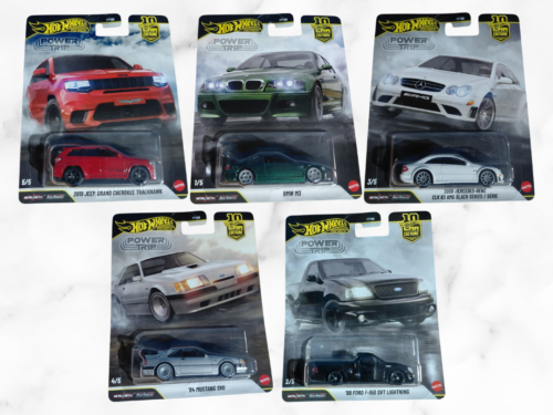 Set 5 Power Trip Hot Wheels Premium